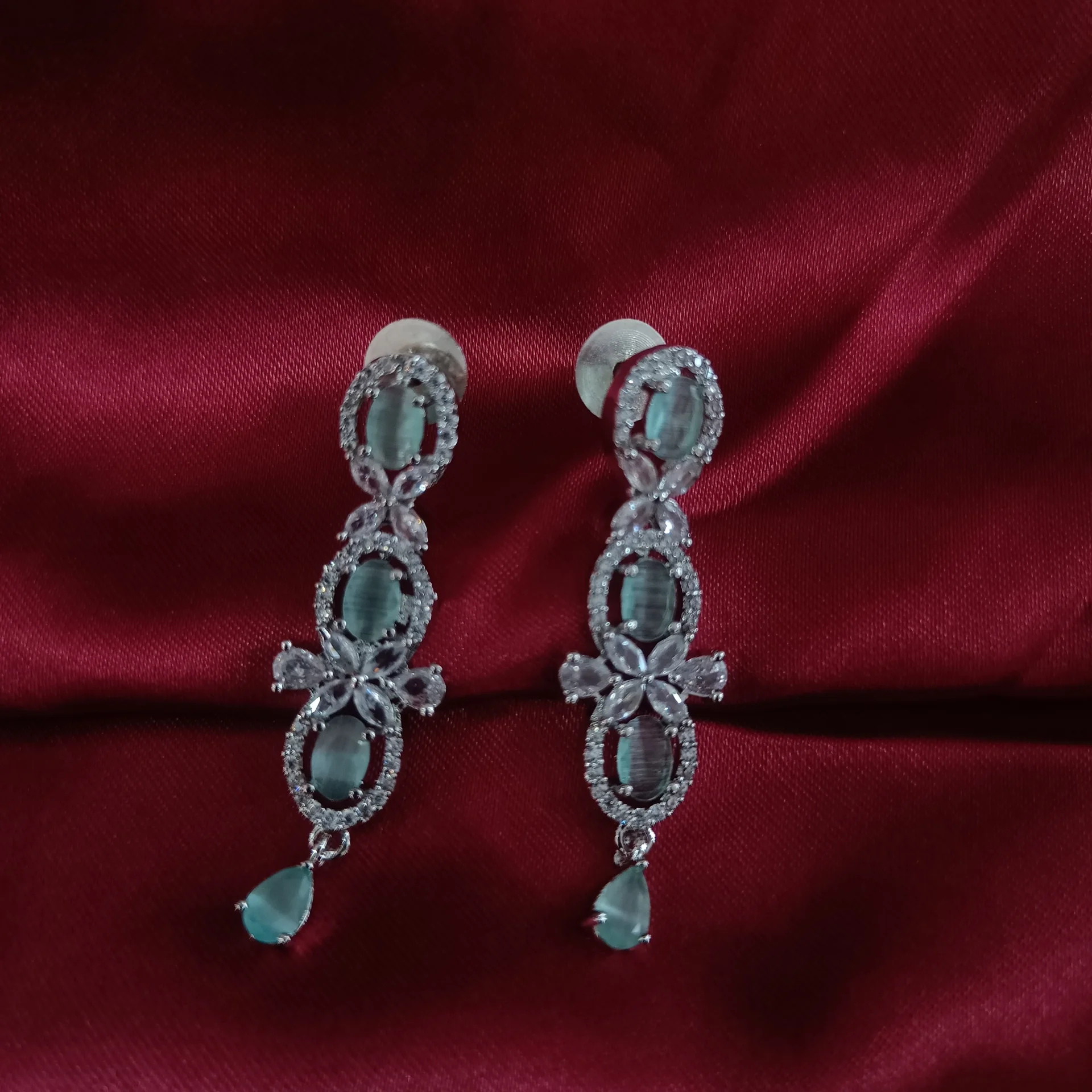 Green Pearled Earrings – Cyra