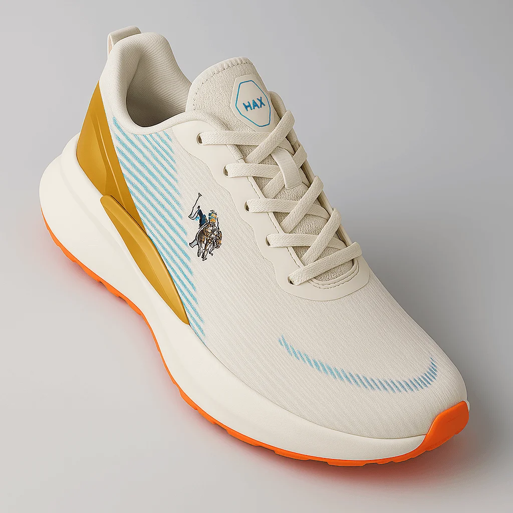 USPA POLO White & Orange Sneaker Editions