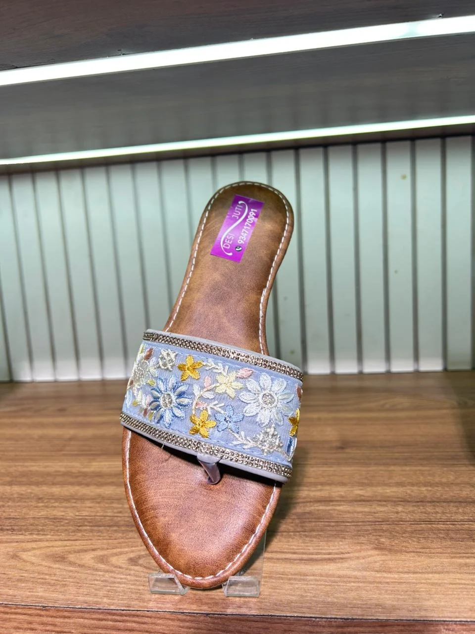 DesiFlora Duo – Embroidered Strap Sandals in Rustic Charm