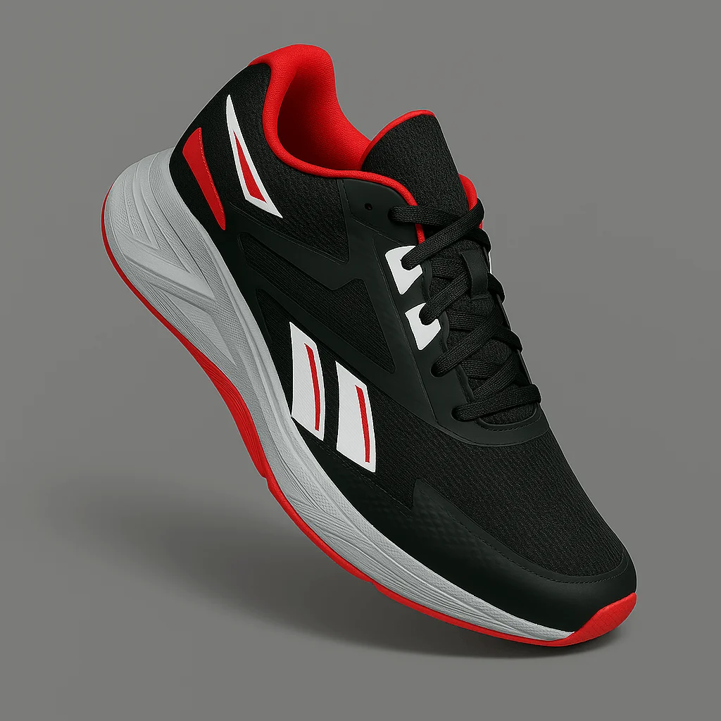 Reebok Pulse Runner: Black & Red Edition Sneakers
